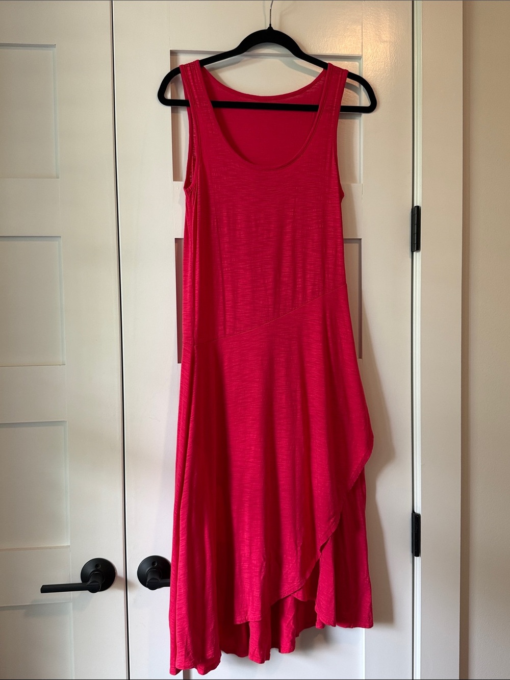Sleeveless Pink Asymmetric Hem Women's Dress